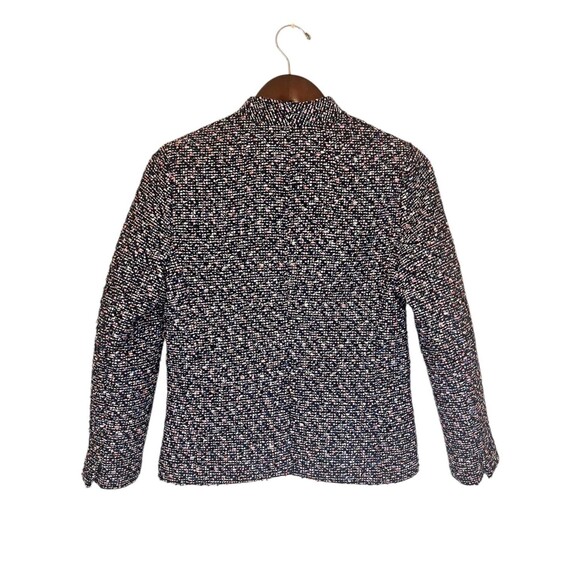 J. CREW Going Out Blazer Jacket Pink Confetti Metallic Tweed Open Front Womens 2 - Picture 3 of 11